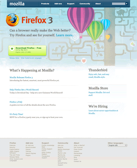 Firefox download page