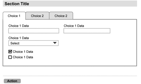 Section tabs
