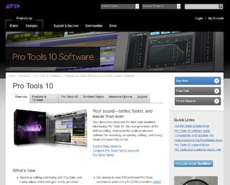 Product page before the redesign