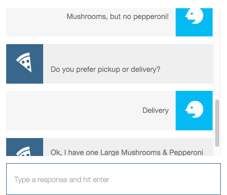Pizza chatbot ignores the negative