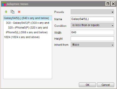 Adaptive Views manager