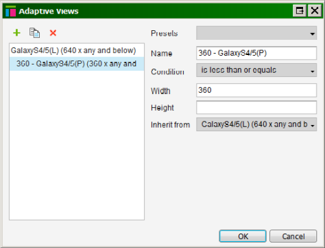 Specifying inheritance for another view