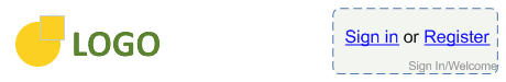 Header wireframe